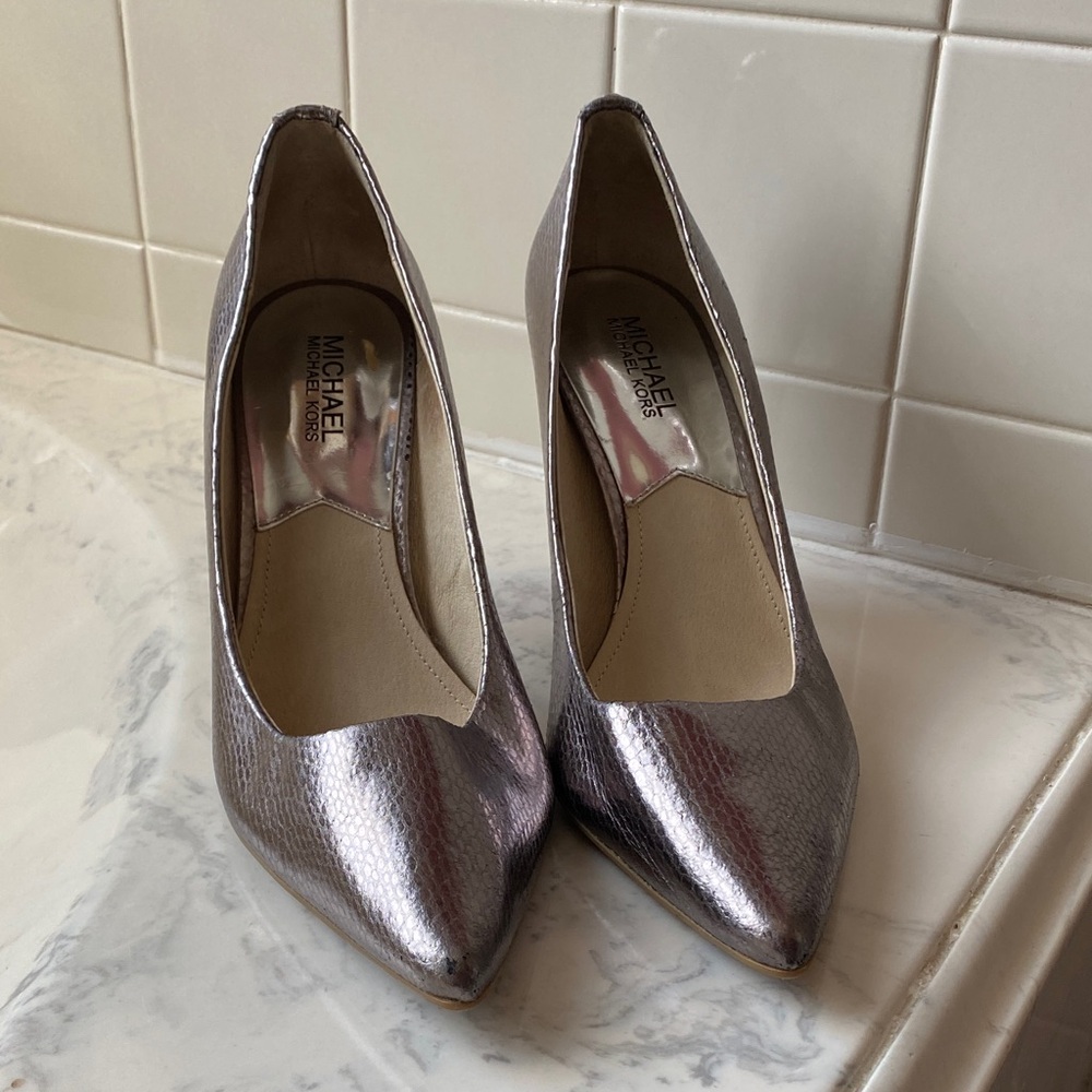 Michael Kors Metallic Silver Heels